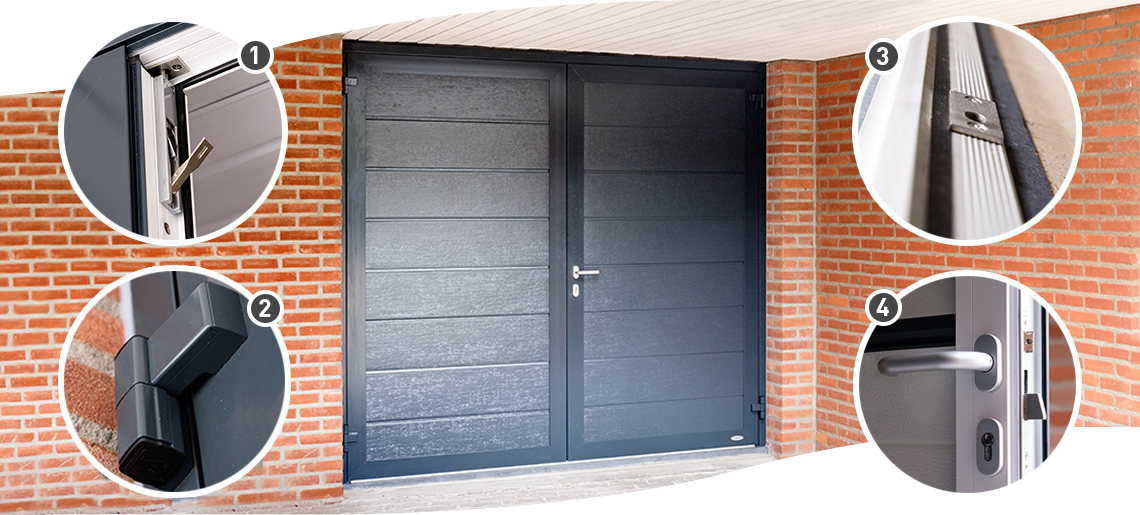Industrieel aangenaam Mathis Openslaande garagedeuren (Duoport) | Novoferm